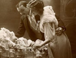 Victorian parents and their baby